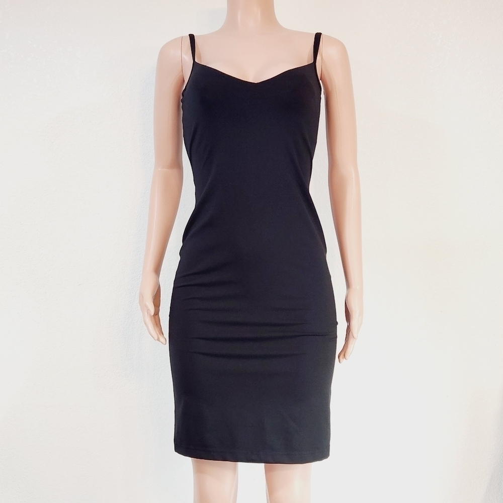 Hugo Buscati Womens Fitted Little Black Dress Size M